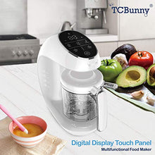 Load image into Gallery viewer, TCBunny Baby Food Maker Processor | 7 in 1 Meal Station with Steam Cooker, Blender, Chopper, Defroster, Reheater, Disinfector, Auto Cleaning Function, 20 Oz Tritan Stirring Cup, White
