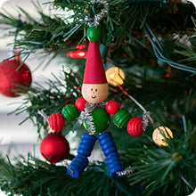 Load image into Gallery viewer, READY 2 LEARN Christmas Crafts - Create Your Own Bead Elves - Set of 4 - DIY Ornaments for Kids - Christmas Tree Decoration - All Materials Included
