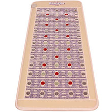 Load image into Gallery viewer, GemsMat - Leon- Far Infrared Amethyst Jade Tourmaline Crystal Heat Stone Mat (60"L x 24"W) - Red Light 16 Photon FIR Therapy -FDA Registered Manufacturer -Adjustable Timer &amp; Temperature - Heating Pad
