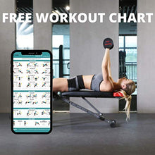 Load image into Gallery viewer, Finer Form 5-in-1 Adjustable Weight Bench - Foldable Multi-Purpose Bench for Full Body Workout, Incline Decline Bench for Home Gym
