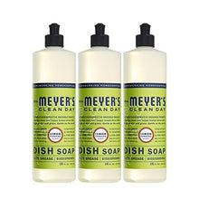 Load image into Gallery viewer, Mrs. Meyer's Clean Day Dishwashing Liquid Dish Soap, Cruelty Free Formula, Lemon Verbena Scent, 16 oz - Pack of 3
