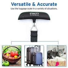Load image into Gallery viewer, Etekcity Luggage Scale, Digital Portable Handheld Suitcase Weight for Travel with Rubber Paint, Temperature Sensor, 110 Pounds, Battery Included
