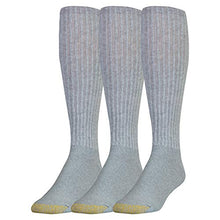 Load image into Gallery viewer, Gold Toe Men's Ultra Tec Performance Over-The-Calf Athletic Socks, Multipairs, Grey Heather (3-Pairs), Large
