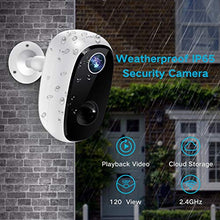 Load image into Gallery viewer, 【32GB Include】 Wireless Outdoor Security Camera, MECO 1080P Rechargeable Battery WiFi Camera, Indoor/Outdoor Surveillance Home Camera with Motion Detection, Night Vision, 2-Way Audio, Waterproof
