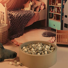 Load image into Gallery viewer, GOGOSO Ball Pit Balls - Plastic Play Pit Balls Crawl Balls with Color Grey, Light Grey, White for Baby Kids Playpen Pool, 2.2 Inch, 100 pcs
