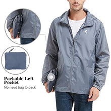 Load image into Gallery viewer, Common District Sport Rain Jacket for Men Outdoor Running Protective Lightweight Windbreaker Raincoat with Hood (Royal Blue, XL)
