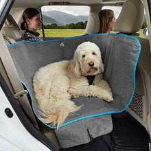Load image into Gallery viewer, Kurgo Wander Dog Hammock Style Seat Cover for Pets, Pet Seat Cover, Dog Car Hammock - Water-Resistant, Khaki, 27.5" Wide, Heather Charcoal Grey, Model:K01783
