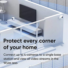 Load image into Gallery viewer, WYZE Cam Outdoor Starter Bundle (Includes Base Station and 1 Camera), 1080p HD Indoor/Outdoor Wire-Free Smart Home Camera with Night Vision, 2-Way Audio, Works with Alexa &amp; Google Assistant, white
