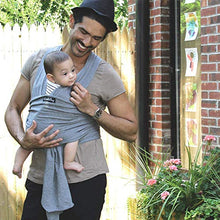 Load image into Gallery viewer, 9-in-1 CuddleBug Baby Wrap Sling + Carrier - Newborns &amp; Toddlers up to 36 lbs - Hands Free - Gentle, Stretch Fabric - Ideal for Baby Showers - One Size Fits All (Grey)
