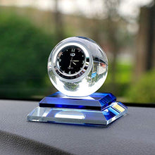 Load image into Gallery viewer, Professional Car Ornament Crystal Ball Decoration Clock Auto Watch Automobiles, Ornaments In Electronics - Huge Glass Ornaments, Swarovski Crystal Rainbow Ornament, Dashboard Ornaments
