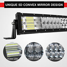 Load image into Gallery viewer, ASLONG 54 Inch LED Light Bar 312W 5D Spot Flood Combo Curved LED Bar Offroad Driving Light, 2Pcs 4 Inch White/Amber Yellow LED Pods Fog Lights, 1pcs Wiring Harness Three Gear Rocker Switch for Pickup
