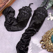Load image into Gallery viewer, UBGICIG 6Pairs Black Lace Gloves Fingerless Gloves Long for Women Elegant Short Gloves Bridal Gloves for Wedding Dinner Parties Cosplay 1920s Gloves for Ladies and Egirls
