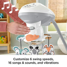 Load image into Gallery viewer, Fisher-Price Fawn Meadows Deluxe Cradle 'n Swing, dual motion baby swing with music, sounds, and motorized mobile [Amazon Exclusive]
