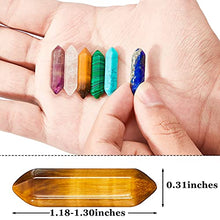 Load image into Gallery viewer, Ferreve Crystal Wands Hexagonal Natural Amethyst Rose Quartz Tiger Eye Obsidian Crystals Gemstone Wand Set for Meditation Crystal 1.18 Inch -1.3 Inch (Fresh Colors, 14 Pieces)
