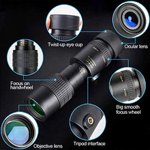 Load image into Gallery viewer, 4K 10-300X40mm Super Telephoto Zoom Monocular Telescope, Waterproof Fogproof Night Vision Monocular with Smartphone Holder &amp; Tripod for Bird Watching Hunting Camping Travelling Hiking (B)
