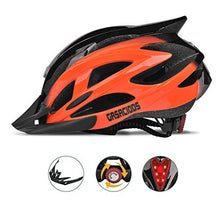 Load image into Gallery viewer, GASACIODS Bike Helmet, CPSC Certified Adjustable Lightweight Bicycle Helmets Specialized Cycling Helmet for Adult Men&amp;Women Road and Mountain Bike with Detachable Visor&amp;Rear LED Light
