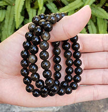 Load image into Gallery viewer, Natural Gold Sheen Obsidian Gemstone Bracelet 7.5 inch Stretchy Chakra Gems Stones Healing Crystal Energy Quartz Rocks GB8B-24
