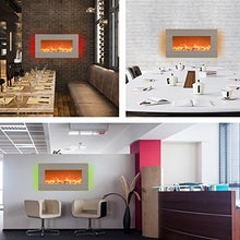 Load image into Gallery viewer, Home lectric 13 (Brushed Silver) Electric Fireplace-Wall Mounted with 13 Backlight Colors, Adjustable Heat and Remote Control-31 inch by Northwest, 31"
