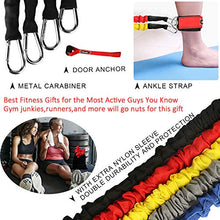 Load image into Gallery viewer, Resistance Bands, 15 Pieces Exercise Elastic Bands Set, 20lbs To 40lbs Resistance Tubes Heavy Duty Protective Nylon Sleeves Anti-Snap Fitness SUPALAK
