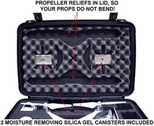 Load image into Gallery viewer, Case Club Pre-Cut Waterproof Drone Case with Wheels, Extension Handle &amp; 2 Moisture Absorbing Silica Gel - Fits DJI Phantom 4 (Propellers On)
