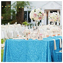 Load image into Gallery viewer, Rectangle Tablecloth Sequin 90x156inch White Rectangular Table Drape for Parties Weddings Kitchen Glitz Table Cover
