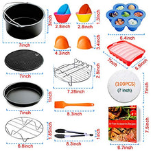 Load image into Gallery viewer, Air Fryer Accessories for Ninja Gowise Cosori Phillips Nuwave 7inch Air Fryer Accessories Fit 3.2QT,3.7QT-4.2QT Air Fryer,Nonstick Coating Dishwasher Safe,with Cookbook

