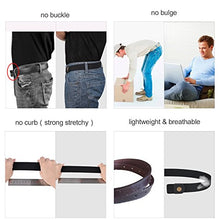 Load image into Gallery viewer, No Buckle Invisible Elastic Belt for Men/Women Black, Fits waist 24-35in
