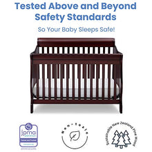 Load image into Gallery viewer, Delta Children Canton 4-in-1 Convertible Crib - Easy to Assemble, Espresso Cherry
