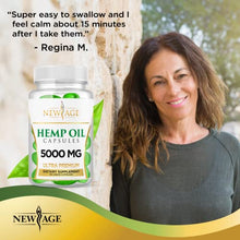 Load image into Gallery viewer, Hemp Oil Capsules Pills - 2 Pack - 5000 Hemp Oil Capsules - Made in The USA - Maximum Value - Rich in Omega 3,6,&amp; 9
