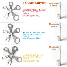 Load image into Gallery viewer, RockDIG 260PCS AWG 22-16 16-14 12-10 Copper Ring Fork Terminals Tin Plated Non-Insulated Electric Wire Connectors

