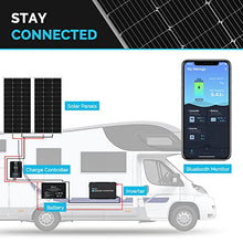 Load image into Gallery viewer, Renogy 2PCS 100 Watt Solar Panels 12 Volt Monocrystalline, High-Efficiency Module PV Power Charger for RV Battery Boat Caravan and Other Off-Grid Applications, 2-Pack Compact Design
