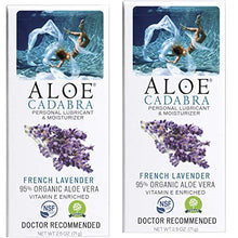 Load image into Gallery viewer, Aloe Cadabra Natural Personal Lubricant and Organic Vaginal Moisturizer for Men, Women &amp; Couples - French Lavender Essential Oil, 2.5 Ounce (Pack of 2)
