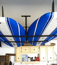 Load image into Gallery viewer, StoreYourBoard Double SUP &amp; Surf Ceiling Storage Rack, Hi Port 2 Overhead Hanger Mount, Home &amp; Garage (X-Large (30" Arms))
