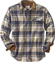 Load image into Gallery viewer, Legendary Whitetails Men's Standard Buck Camp Flannel Shirt, Shale Plaid, Medium
