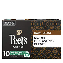 Load image into Gallery viewer, Peet’s Coffee, Major Dickason's Blend - Dark Roast Coffee - 10 K-Cup Pods for Keurig Brewers (1 Box of 10 K-Cup Pods)
