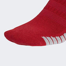Load image into Gallery viewer, adidas Unisex-US Alphaskin Maximum Cushioned High Quarter Socks (1-Pair), Power Red/White/Light Onix, 12-16
