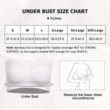 Load image into Gallery viewer, Somewell Women's Bandeau Bra, Basic Layering Seamless Bra Crop Tube Top Bandeau Strapless Brarette Sports Bras, Black+Beige XX-Large
