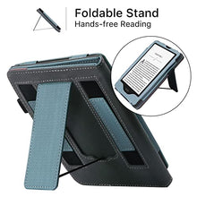 Load image into Gallery viewer, WALNEW Stand Case for 6.8” Kindle Paperwhite 11th Generation 2021- Two Hand Straps Premium PU Leather Book Cover with Auto Wake/Sleep for Amazon Kindle Paperwhite Signature Edition ereader
