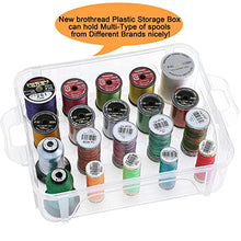 Load image into Gallery viewer, New brothread 3 Layers Stackable Clear Storage Box/Organizer for Holding 60 Spools Home Embroidery &amp; Sewing Thread and Other Embroidery Sewing Crafts (Spool Size Requirement: H≤2.2"; W≤1.69")
