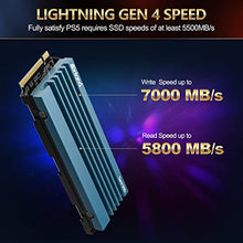 Load image into Gallery viewer, INLAND Gaming Performance Plus 8TB Gen 4 PCIe 4.0 NVMe M.2 SSD with Heatsink Compatible with PS5 &amp; PC, Read/Write Speed up to 7000MB/s and 5800MB/s, 6000 TBW Internal Solid State Drive

