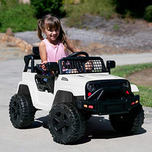 Load image into Gallery viewer, Best Choice Products 12V Kids Ride On Truck Car w/Parent Remote Control, Spring Suspension, LED Lights, AUX Port - White
