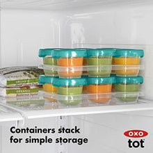 Load image into Gallery viewer, OXO Tot Baby Blocks Food Storage Containers, Teal, 2 Ounce

