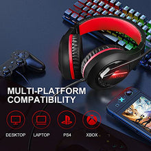 Load image into Gallery viewer, COLUSI Super Lightweight Gaming Headset Xbox One Headset,PS4 Headset with Mic&amp;LED Light,Compatible with PC,Laptop,PS4,Xbox One Conntroller(Adapter Not Included),Ipad,Mobile Phone(Red)
