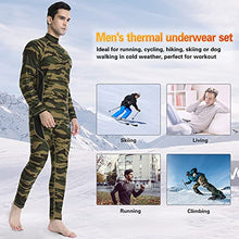 Load image into Gallery viewer, Men's Thermal Underwear Wintergear Fleece Long Johns Compression Base Layer Set Skiing Warm Top &amp; Bottom (Camo, Small)
