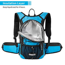 Load image into Gallery viewer, MIRACOL Hydration Backpack with 2L Water Bladder, Thermal Insulation Pack Keeps Liquid Cool up to 4 Hours, Prefect Outdoor Gear for Skiing, Running, Hiking, Cycling (Blue)
