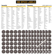 Load image into Gallery viewer, SpaceAid 4 Tier Spice Rack Organizer with 28 Spice Jars, 386 Spice Labels, Chalk Marker and Funnel Set for Cabinet, Countertop, Pantry, Cupboard or Door &amp; Wall Mount
