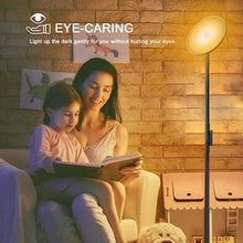 Load image into Gallery viewer, 2PCS, 1Silvery Grey+1Black, JOOFO Floor Lamp,30W/2400LM Sky LED Modern Torchiere 3 Color Temperatures Super Bright Floor Lamps-Tall Standing Pole Light with Remote &amp; Touch Control

