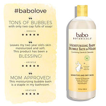 Load image into Gallery viewer, Babo Botanicals Moisturizing Baby 2-in-1 Bubble Bath &amp; Wash with Natural Oatmilk and Organic Calendula, Oatmilk &amp; Calendula 15 Fl Oz Oatmilk Calendula
