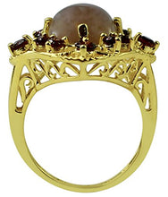 Load image into Gallery viewer, Carillon Chocolate Moonstone Natural Gemstone Oval Shape 18K Yellow Gold Ring For Women for Men | Size: 4 to 10
