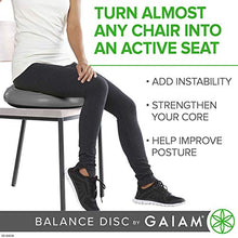 Load image into Gallery viewer, Gaiam Balance Disc Wobble Cushion Stability Core Trainer For Home Or Office Desk Chair &amp; Kids Alternative Classroom Sensory Wiggle Seat
